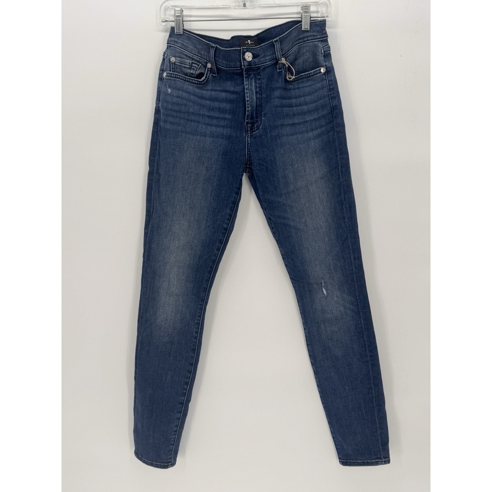 Women's 7 for all mankind jeans - ankle skinny size 28 Dark Wash Classic 5 Pocke